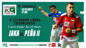Zumarraga acogerá el duelo por el tercer puesto del Campeonato 4 1/2 Eusko Label