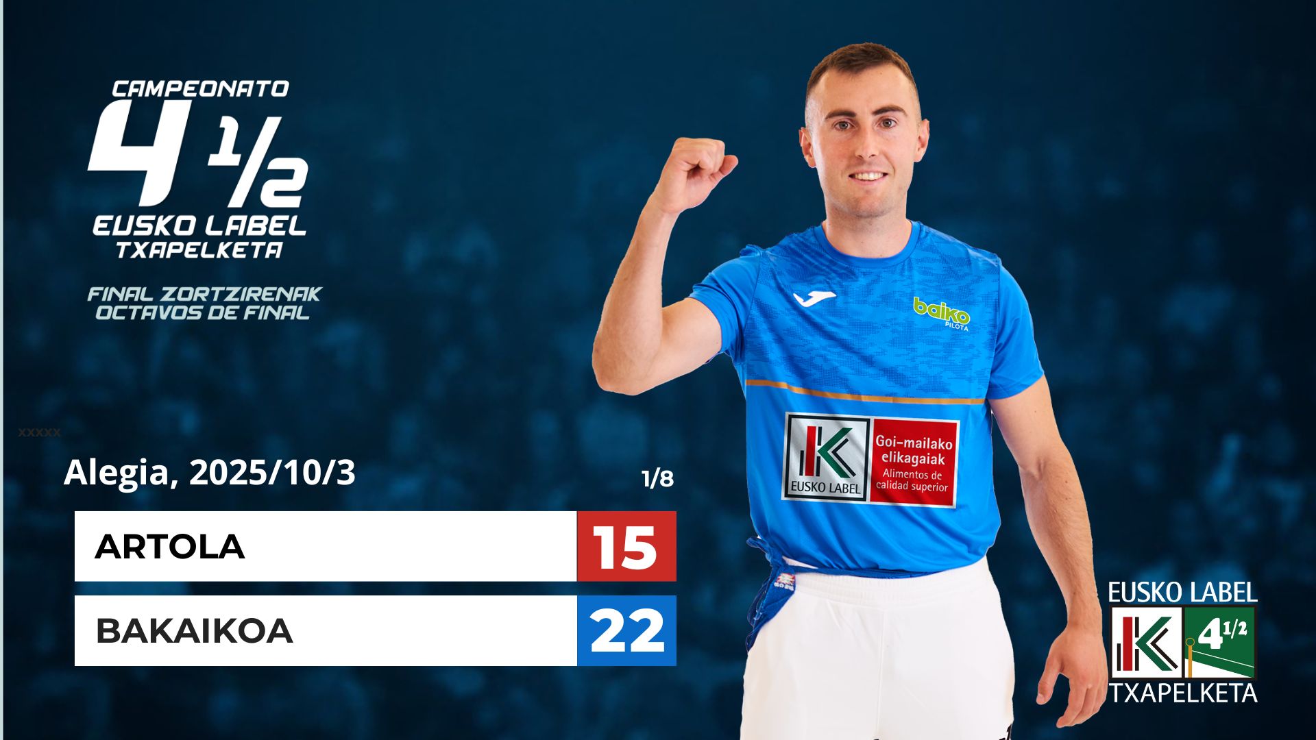Bakaikoa eta Ezkurdia 4 1/2 Eusko Label Txapelketako final-laurdenetara sailkatu dira