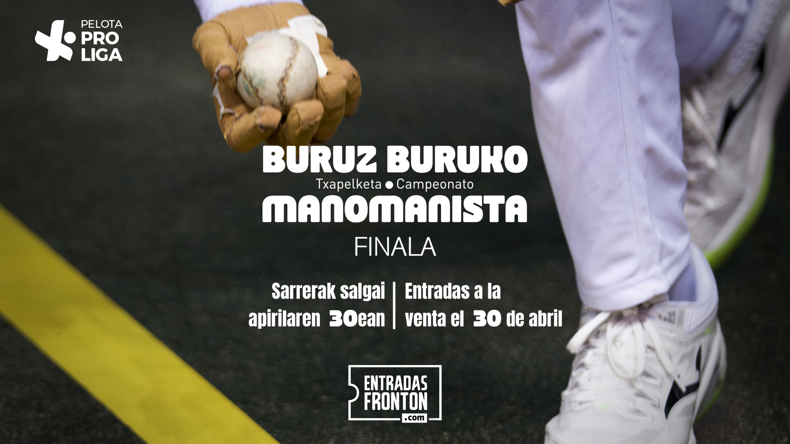 Apirilaren 30ean jarriko dira salgai 2026ko Buruz Buruko Txapelketako finalerako sarrerak